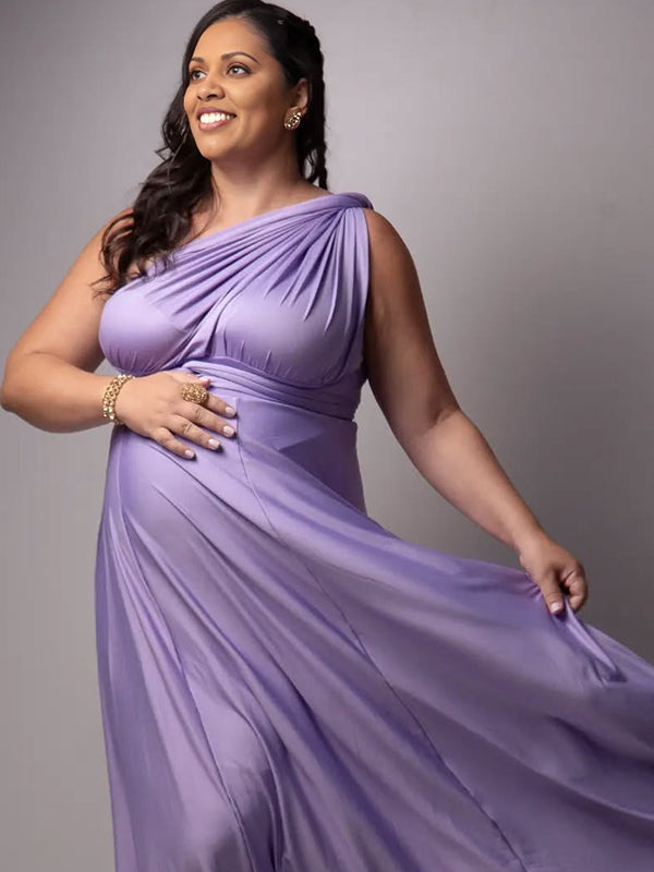 Momnfancy Wrap Convertible Backless Tie Back Maternity Photoshoot Maxi Dress