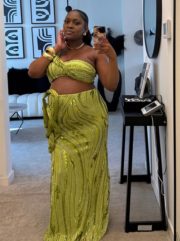 Momnfancy 2-in-1 Oblique Shoulder Maternity Maxi Dresses