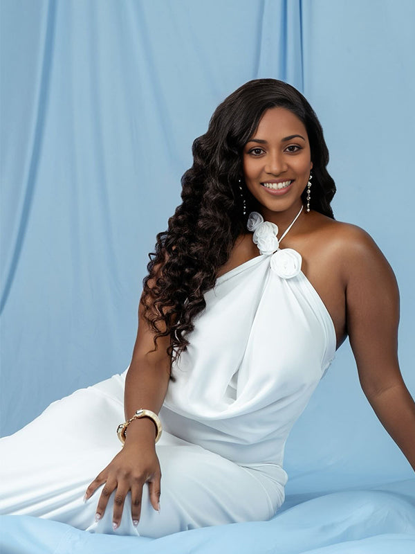 Momnfancy Halter Neck 3D-flowers Maternity Maxi Dresses