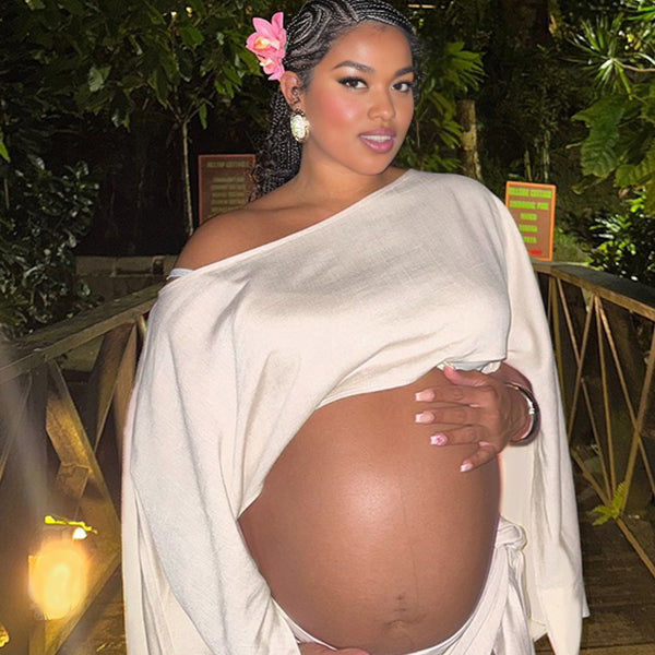 Momnfancy 2-in-1 Off-shoulder Maternity Mini Dresses