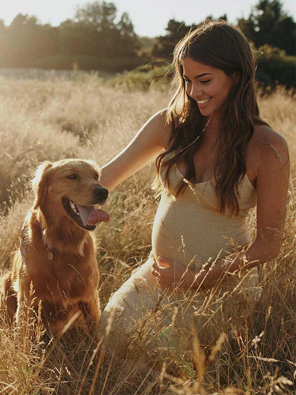 Momnfancy White Spaghetti Strap Backless 3D Flowers Maternity Maxi Dress