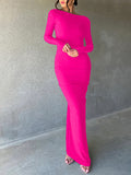 Momnfancy Bodycon Ruched Multi Way Deep V-neck Elegant Gowns Baby Shower Maternity Maxi Dress