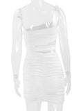 Momnfancy White One Shoulder Cut Out Fashion Party Club Bodycon Baby Shower Maternity Mini Dress