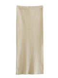 Momnfancy Beige 2 Pieces Side Slit V-neck Bodycon Beach Photoshoot Baby Shower Maternity Midi Dress