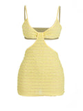 Momnfancy Irregular Cut Out Crop Cami Backless Bodycon Chic Club Going Out Maternity Photoshoot Baby Shower Party Mini Dress