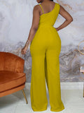 Momnfancy Off Shoulder Irregular Sashes High Waist V-Neck Elegant Sleeveless Wide Leg Long Jumpsuit Plus Size Baby Shower Maternity Jumpsuit