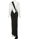 Momnfancy Backless Halter Neck Shirred Ruched Bodycon Wedding Guest Maternity Baby Shower Dress