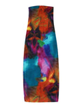 Momnfancy Sundress Colorful Tie Dye Print Off Shoulder Bodycon Maternity Midi Dress