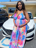 Momnfancy Big Swing Multicolor Tulle Maternity Maxi Dresses