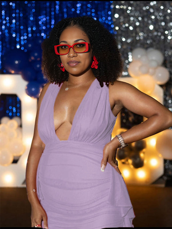 Momnfancy Falbala Bodycon Maternity Mini Dresses