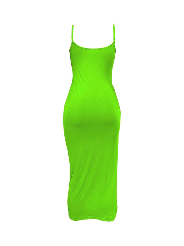 Momnfancy Sage Green Slit Drawstring  Bodycon Smocked Baby Shower Maternity Dress