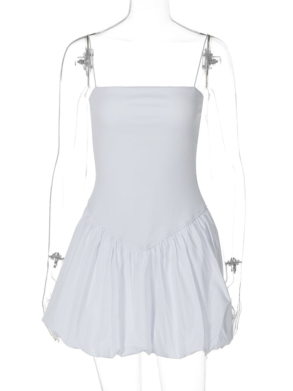 Momnfancy Tutu Spaghetti Strap Baby Shower Maternity Mini Dress