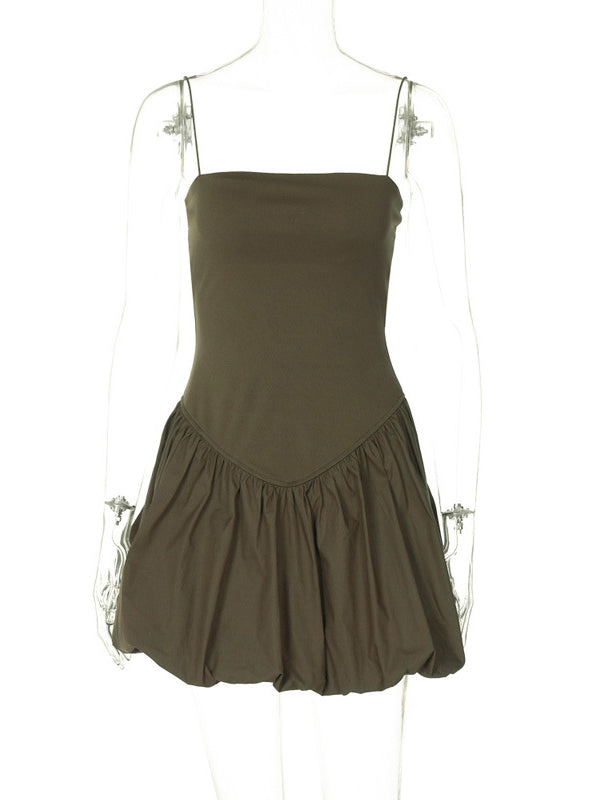 Momnfancy Tutu Spaghetti Strap Baby Shower Maternity Mini Dress