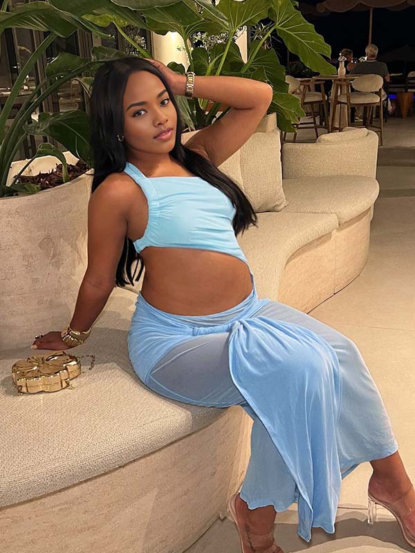 Momnfancy Cut-out Bodycon Maternity Maxi Dress