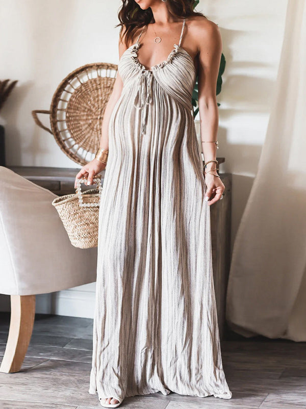 Maxi Maternity Dress with Cut Out - Stowaway Collection