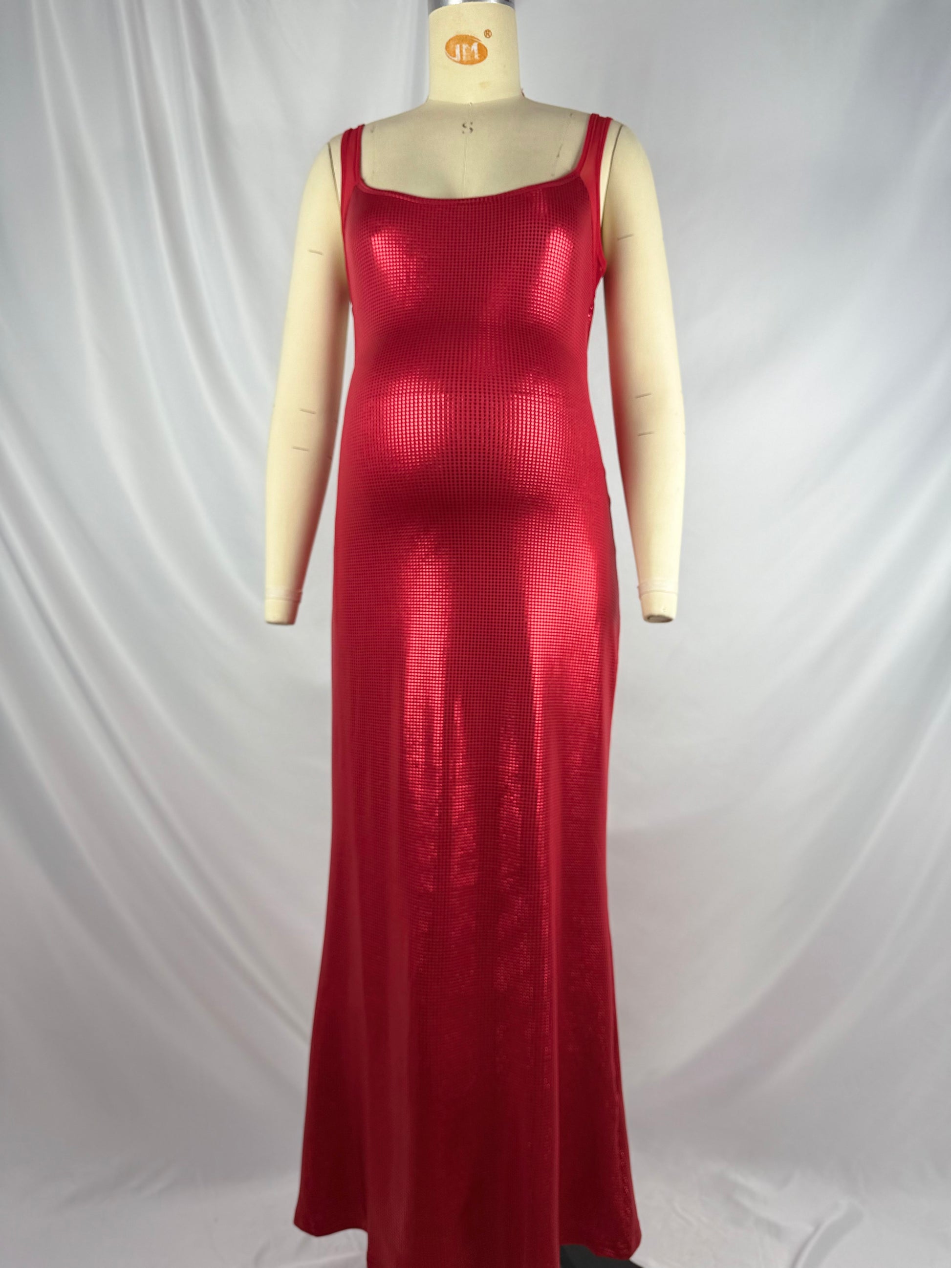 Momnfancy Sparkly Backless Bodycon Evening Gown Maternity Maxi Dresses