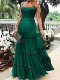 Momnfancy Patchwork Ruffle Grenadine Maternity For Babyshower Green Bridesmaid Honey Girl Maxi Dress