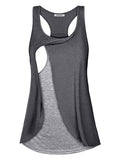 Momnfancy Irregular Sleeveless Breast-feeding Nursing Casual Maternity Vest