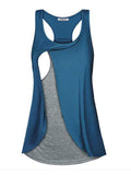 Momnfancy Irregular Sleeveless Breast-feeding Nursing Casual Maternity Vest