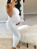 Momnfancy Bandeau Bodycon Babyshower Maternity Maxi Dress