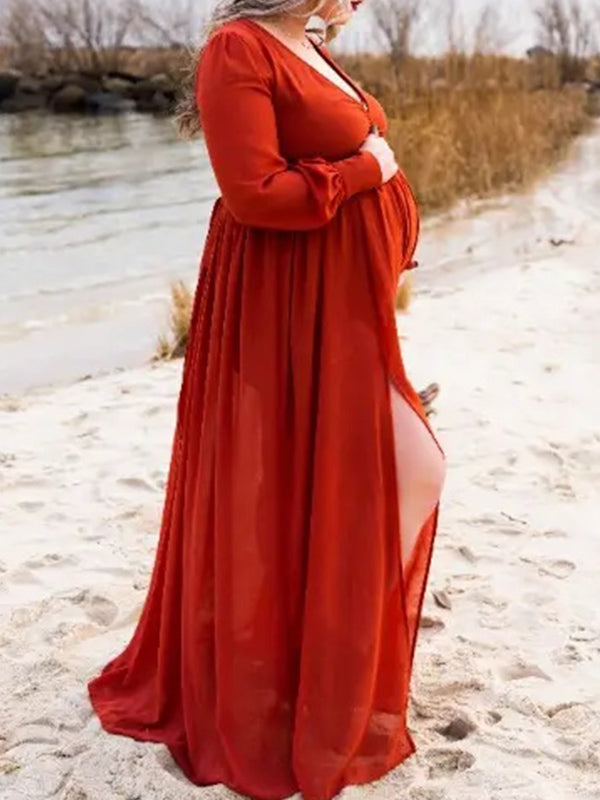 Winter maternity maxi clearance dress