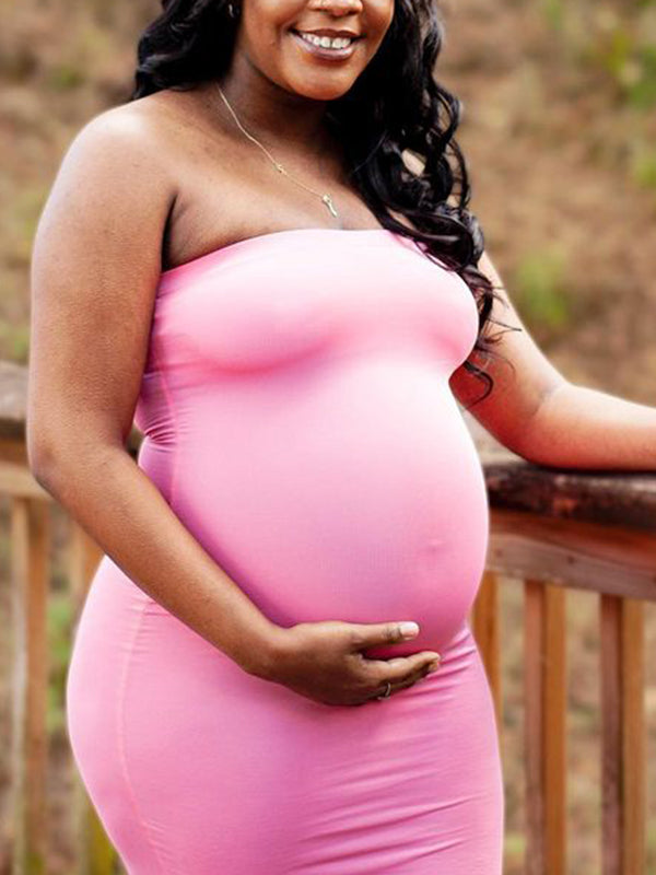 Baby pink deals bandeau dress