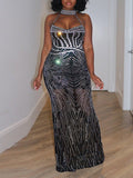 Momnfancy Mesh Off Shoulder Rhinestone Bodycon Mermaid Evening Gown Plus Size Baby Shower Maternity Maxi Dress