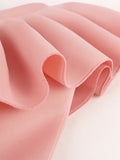 Momnfancy Pink Bow Ruffle V-neck Flutter Sleeve Bodycon Elegant Baby Shower Maternity Mini Dress