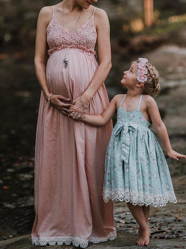 Freya Maternity Lace Dress in Pearl Pink - Maternity Wedding Dresses,  Evening Wear and Party Clothes by Tiffany Rose NO